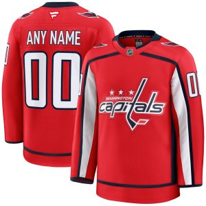 Custom Washington Capitals Red Home Premium Jersey - All Stitched
