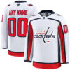 Custom Washington Capitals White Away Premium Jersey - All Stitched