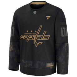 Alternative view of Custom Washington Capitals Black 2024 Military Appreciation Premium Jersey - All Stitched