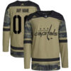 Custom Washington Capitals Camo Military Appreciation Primegreen Jersey - All Stitched