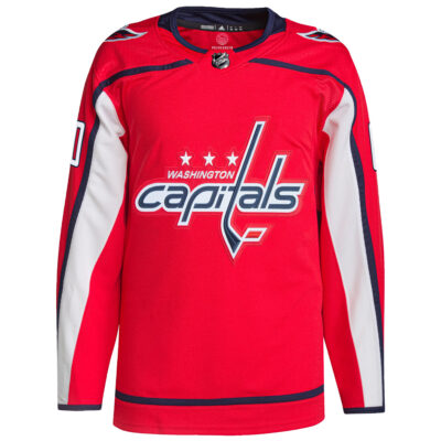 Alternative view of Custom Washington Capitals Red Home Primegreen Jersey - All Stitched