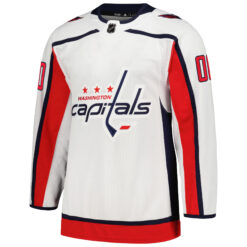 Alternative view of Custom Washington Capitals White Away Primegreen Jersey - All Stitched