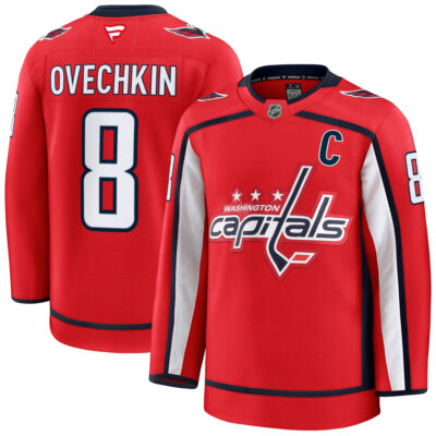 Alex Ovechkin Washington Capitals Red Home Premium Jersey - All Stitched