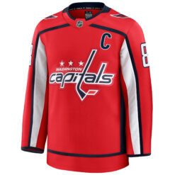Alternative view of Alex Ovechkin Washington Capitals Red Home Premium Jersey - All Stitched