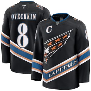 Alex Ovechkin Washington Capitals Black Alternate Premium Jersey - All Stitched