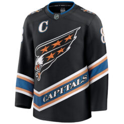 Alternative view of Alex Ovechkin Washington Capitals Black Alternate Premium Jersey - All Stitched