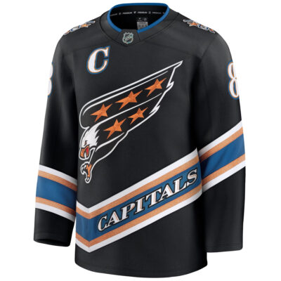 Alternative view of Alex Ovechkin Washington Capitals Black Alternate Premium Jersey - All Stitched