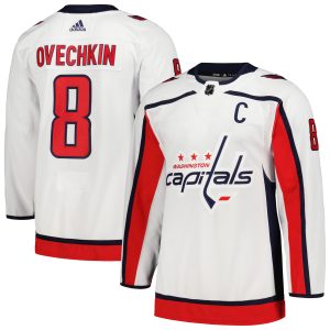 Alex Ovechkin Washington Capitals White Away Primegreen Jersey - All Stitched