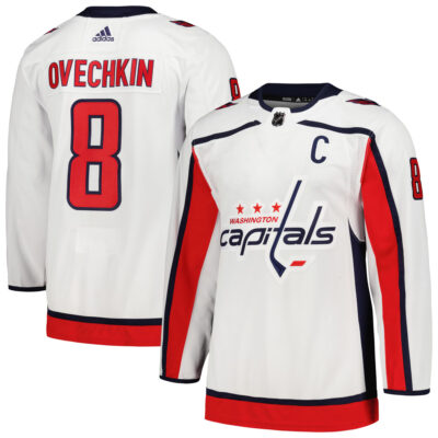 Alex Ovechkin Washington Capitals White Away Primegreen Jersey - All Stitched