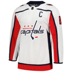 Alternative view of Alex Ovechkin Washington Capitals White Away Primegreen Jersey - All Stitched