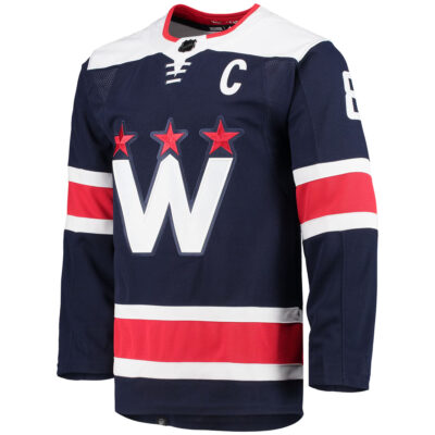 Alternative view of Alex Ovechkin Washington Capitals Navy 2nd Alternate Primegreen Jersey - All Stitched