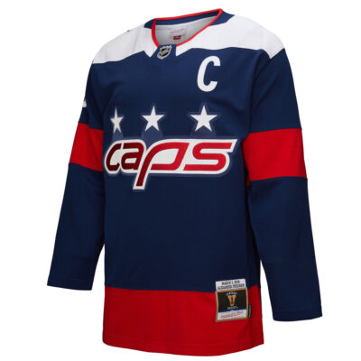 Alternative view of Alex Ovechkin Washington Capitals Navy Power Play Jersey - All Stitched