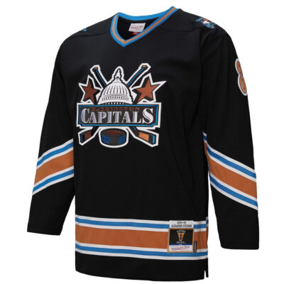 Alternative view of Alex Ovechkin Washington Capitals Black 2005/06 Power Play Jersey - All Stitched