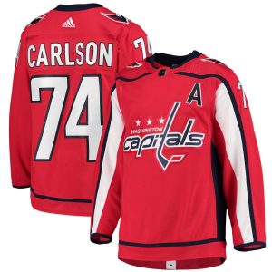 John Carlson Washington Capitals Red Home Primegreen Jersey - All Stitched