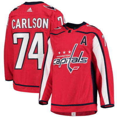 John Carlson Washington Capitals Red Home Primegreen Jersey - All Stitched