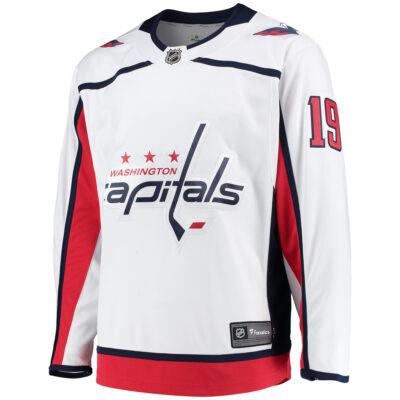 Alternative view of Nicklas Backstrom Washington Capitals White Away Breakaway Jersey - All Stitched