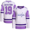 Nicklas Backstrom Washington Capitals White Purple Hockey Fights Cancer Primegreen Jersey - All Stitched