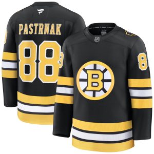 David Pastrnak Boston Bruins Black Home Premium Jersey - All Stitched