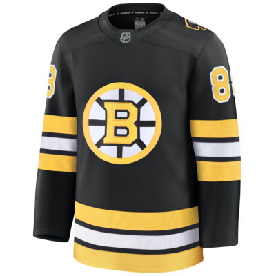 Alternative view of David Pastrnak Boston Bruins Black Home Premium Jersey - All Stitched