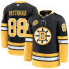 David Pastrnak Boston Bruins Black Alternate 100th Anniversary Premium Jersey - All Stitched