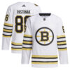 David Pastrnak Boston Bruins White Alternate Primegreen Jersey - All Stitched