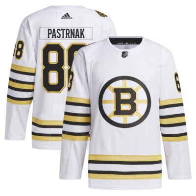 David Pastrnak Boston Bruins White Alternate Primegreen Jersey - All Stitched