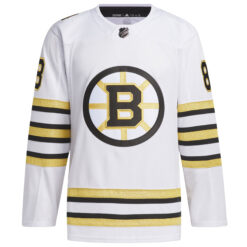 Alternative view of David Pastrnak Boston Bruins White Alternate Primegreen Jersey - All Stitched