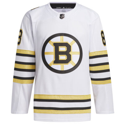 Alternative view of David Pastrnak Boston Bruins White Alternate Primegreen Jersey - All Stitched