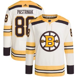 David Pastrnak Boston Bruins Cream Alternate Primegreen Jersey - All Stitched