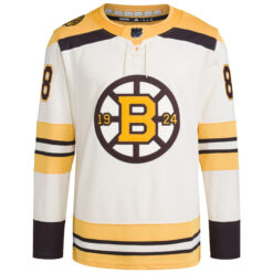 Alternative view of David Pastrnak Boston Bruins Cream Alternate Primegreen Jersey - All Stitched