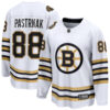 David Pastrnak Boston Bruins White Away 100th Anniversary Jersey - All Stitched