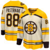 David Pastrnak Boston Bruins Cream Alternate 100th Anniversary Jersey - All Stitched