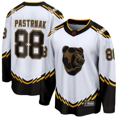 David Pastrnak Boston Bruins White Reverse Retro Jersey - All Stitched