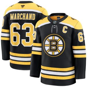 Brad Marchand Boston Bruins Black Home Premium Jersey - All Stitched