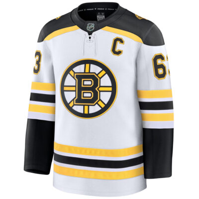 Alternative view of Brad Marchand Boston Bruins White Away Premium Jersey - All Stitched