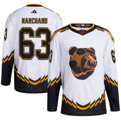 Brad Marchand Boston Bruins White Reverse Retro 2.0 Primegreen Jersey - All Stitched