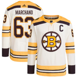 Brad Marchand Boston Bruins Cream Centennial Alternate Primegreen Jersey - All Stitched