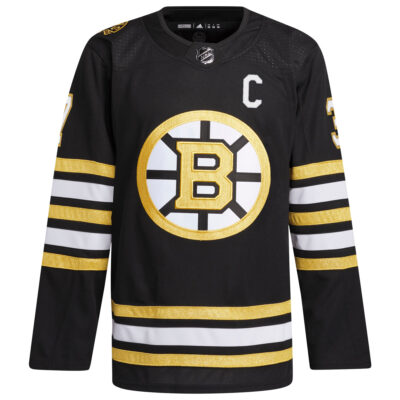 Alternative view of Patrice Bergeron Boston Bruins Black Alternate Primegreen Jersey - All Stitched