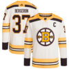 Patrice Bergeron Boston Bruins Cream Alternate Primegreen Jersey - All Stitched