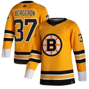 Patrice Bergeron Boston Bruins Yellow 2000/01 Reverse Retro Jersey - All Stitched