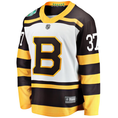 Alternative view of Patrice Bergeron Boston Bruins White 2019 Winter Classic Jersey - All Stitched