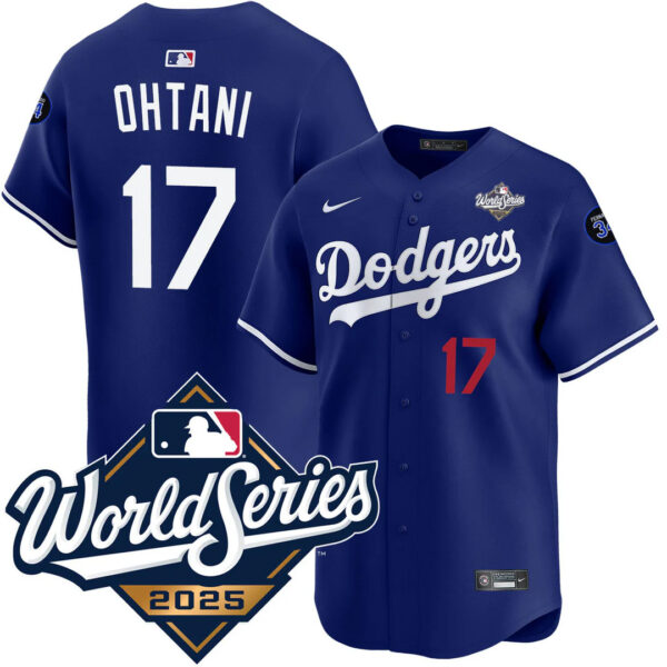 Shohei Ohtani Los Angeles Dodgers Royal Alternate 2025 World Series Limited Jersey - All Stitched