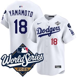 Yoshinobu Yamamoto Los Angeles Dodgers White Home 2025 World Series Limited Jersey - All Stitched