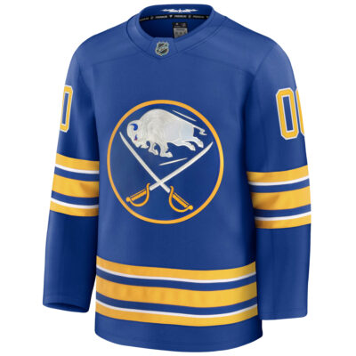 Alternative view of Custom Buffalo Sabres Royal Home Premium Jersey - All Stitched