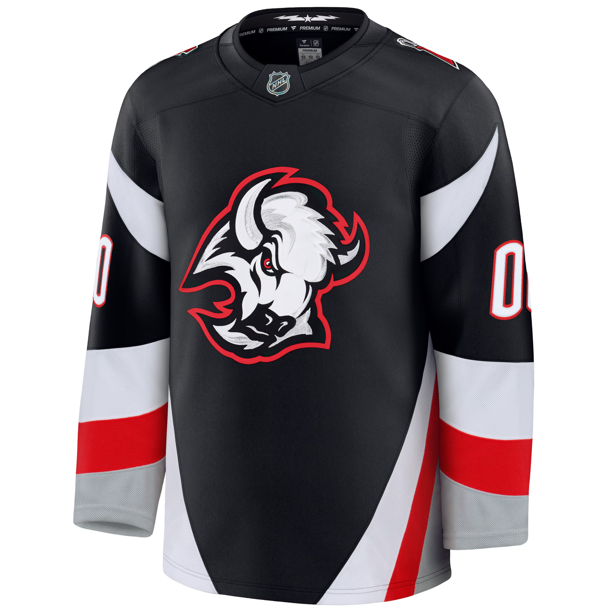 Custom Buffalo Sabres Black Alternate Premium Jersey - All Stitched - Image 2
