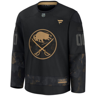 Alternative view of Custom Buffalo Sabres Black 2024 Military Appreciation Jersey - All Stitched