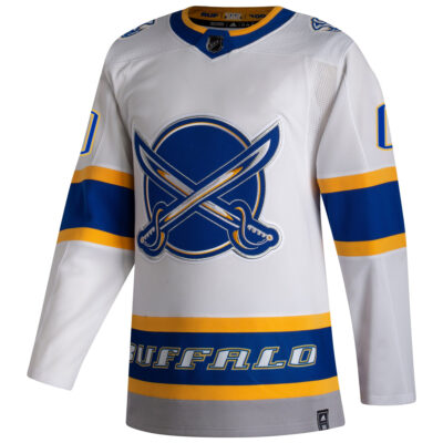 Alternative view of Custom Buffalo Sabres White 2020/21 Reverse Retro Primegreen Jersey - All Stitched