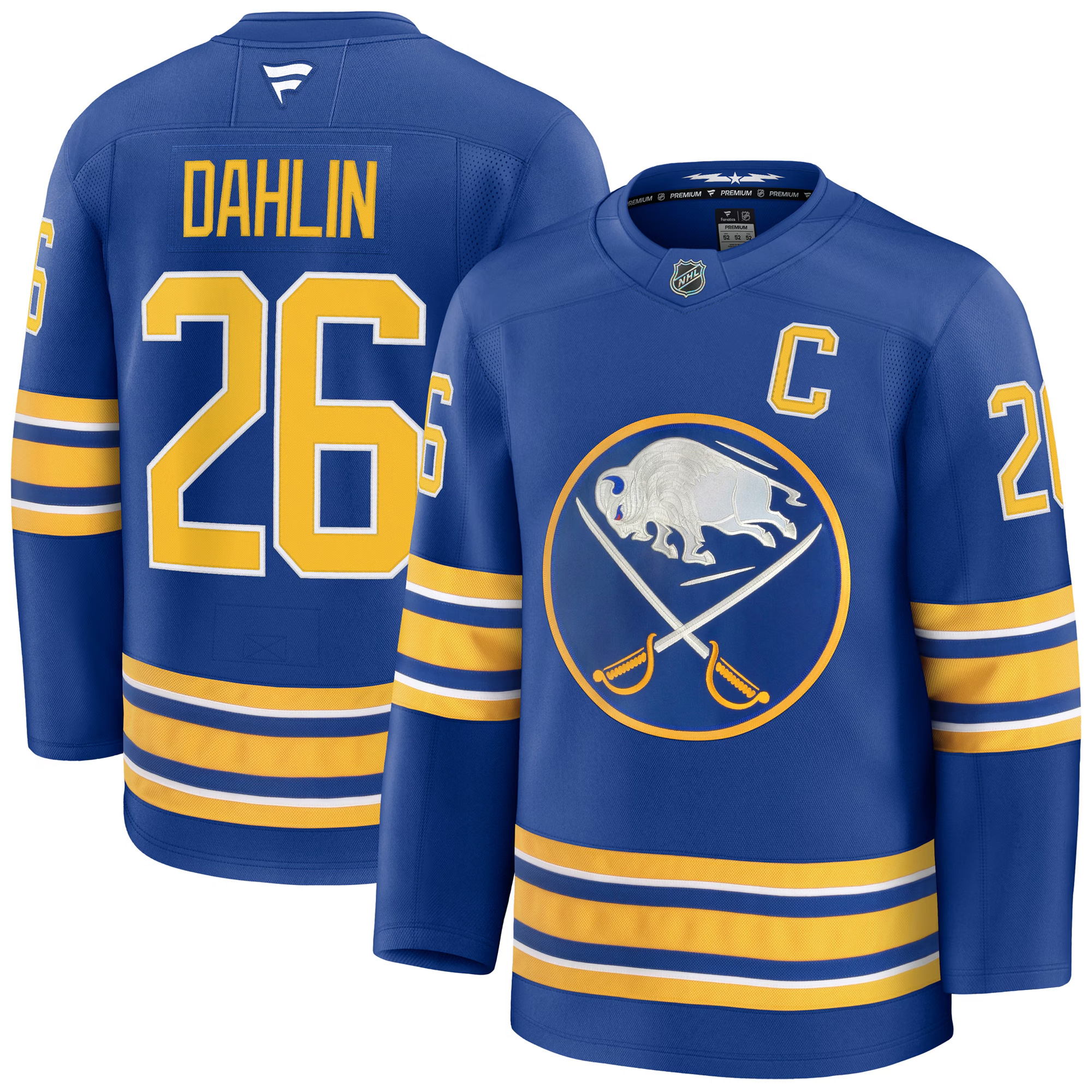 Rasmus Dahlin Buffalo Sabres Royal Home Premium Jersey - All Stitched
