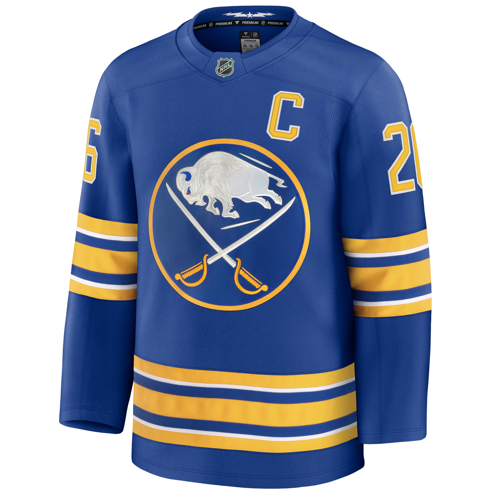 Rasmus Dahlin Buffalo Sabres Royal Home Premium Jersey - All Stitched - Image 2