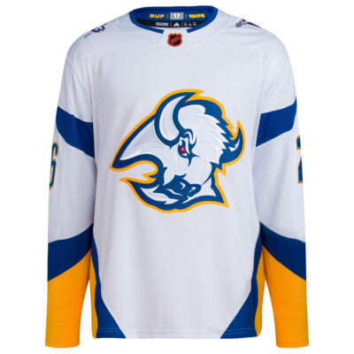 Alternative view of Rasmus Dahlin Buffalo Sabres White Reverse Retro 2.0 Primegreen Jersey - All Stitched